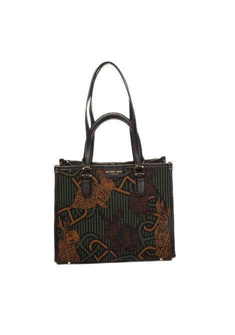 borsa a mano athena marrone MY-BEST BAG | 1007ATHENA-RABBIT